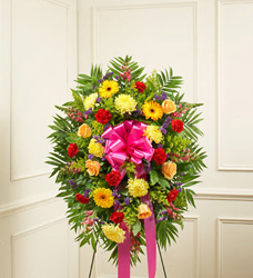 Bright Sympathy <br>Standing Spray Davis Floral Clayton Indiana from Davis Floral